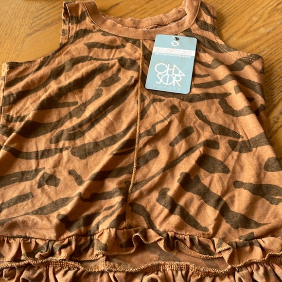 Chaser Other - Chaser Girl Sleeveless Top Tiger Print Size 6 NWT